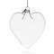 Heart Shape Clear Glass Christmas Ornament 4.1 Inches (105 mm)